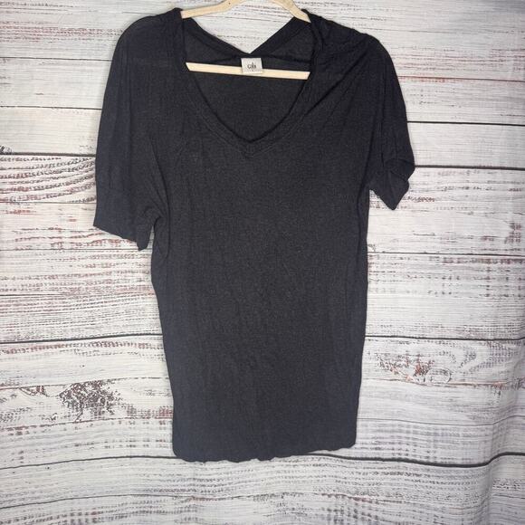 Cabi Double V Tee Black Short Sleeve Top Small - Picture 1 of 3